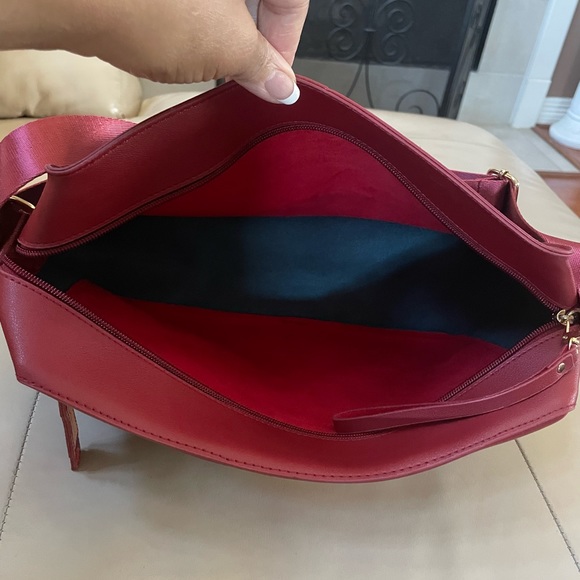 Maison Besame Large Bag, Burgundy, Green - Picture 7 of 8